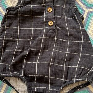 Cat & Jack Black and White Checkered Bodysuit